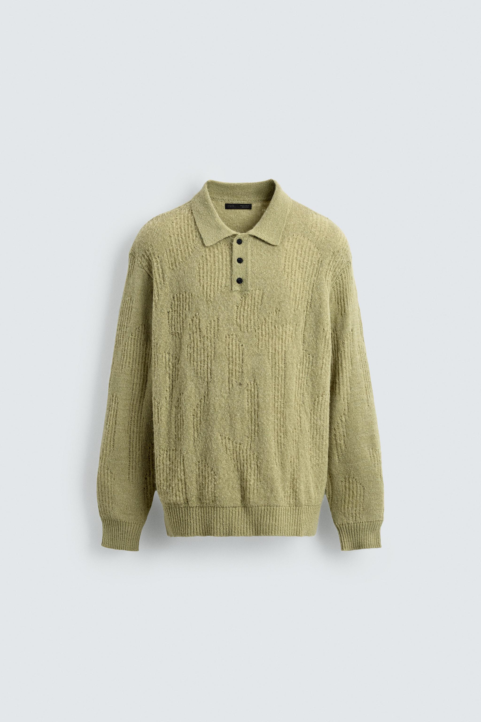 OPEN-KNIT POLO SHIRT